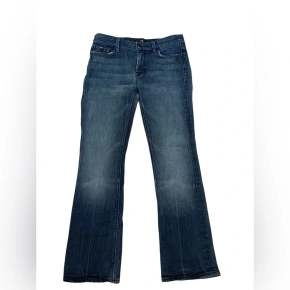 7 For All Mankind Bootcut Jeans Size 30 Medium Wash High Rise Denim - Picture 1 of 7